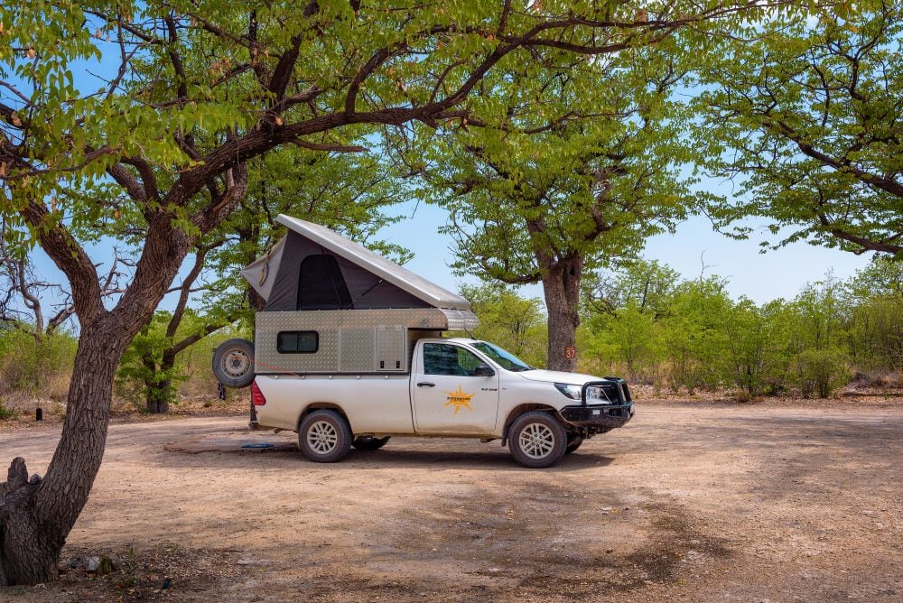 Pick Up Truck With Rooftop tent