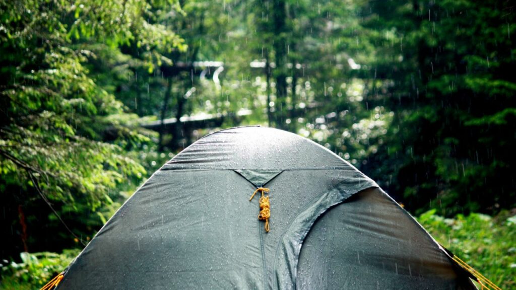 rainy tent
